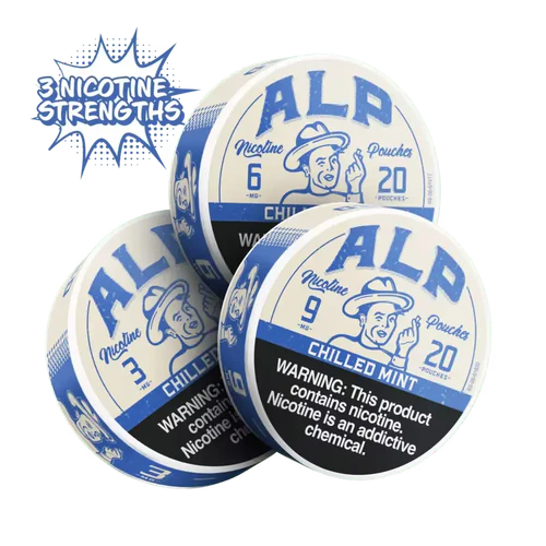 ALP POUCHES CHILLED MINT 5 PACK AVAILABLE IN 3mg 6mg 9mg PRE-ORDER NOW