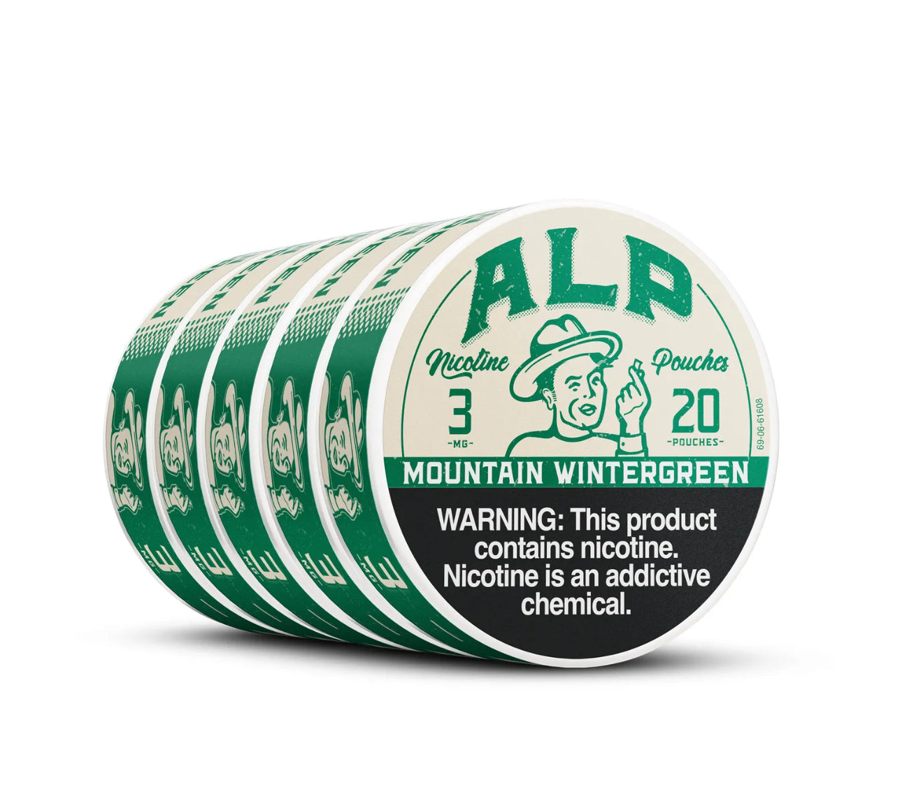 ALP POUCHES MOUNTAIN WINTERGREEN 5 PACK AVAILABLE IN 3mg 6mg 9mg PRE-ORDER NOW