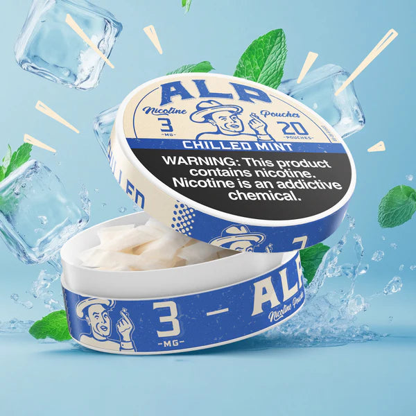 ALP POUCHES CHILLED MINT 5 PACK AVAILABLE IN 3mg 6mg 9mg PRE-ORDER NOW